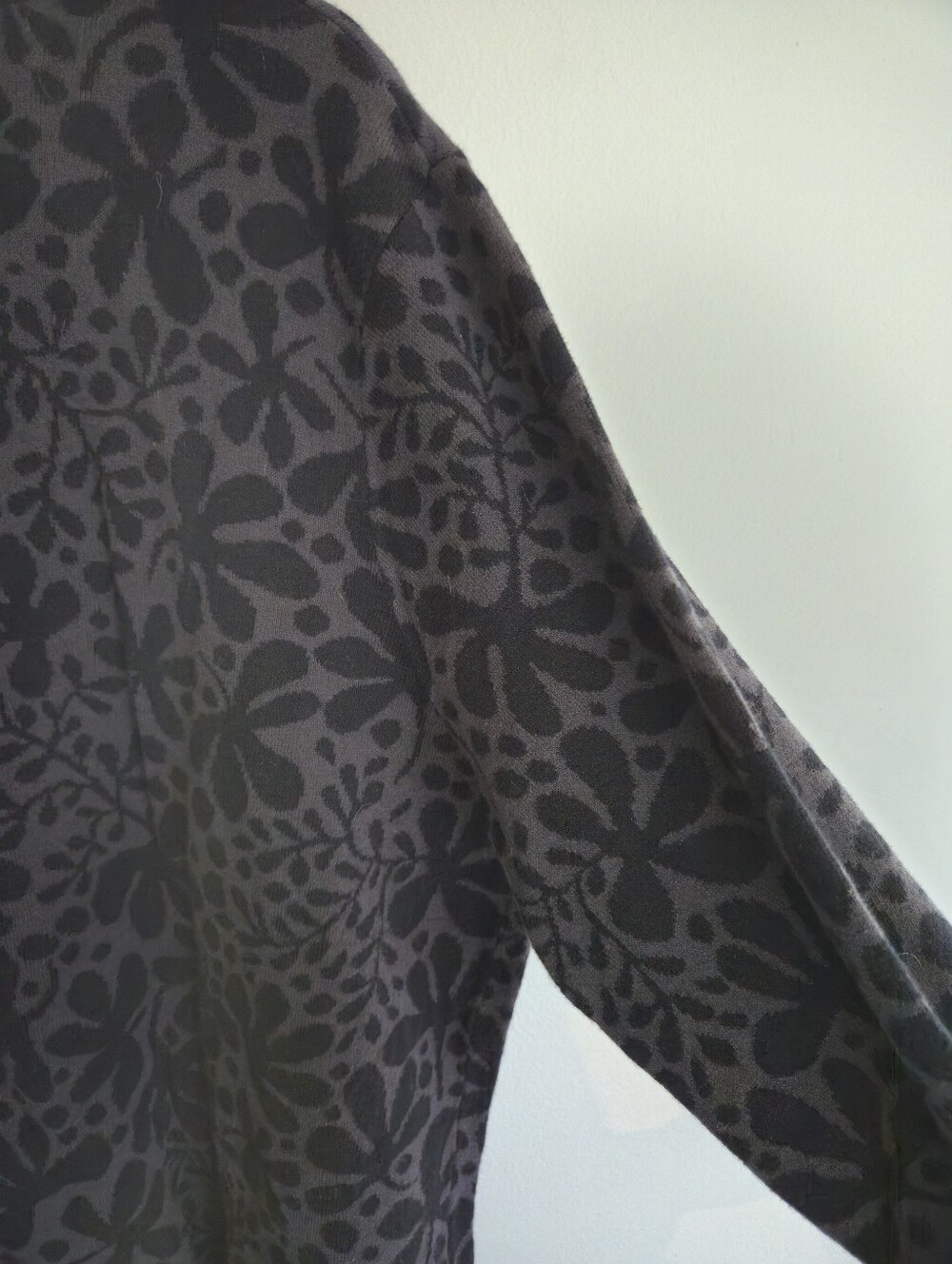 Gudrun Sjoden Organic Cotton Floral Cardigan L Artsy Scandinavian Lagenlook Boho - Picture 6 of 12